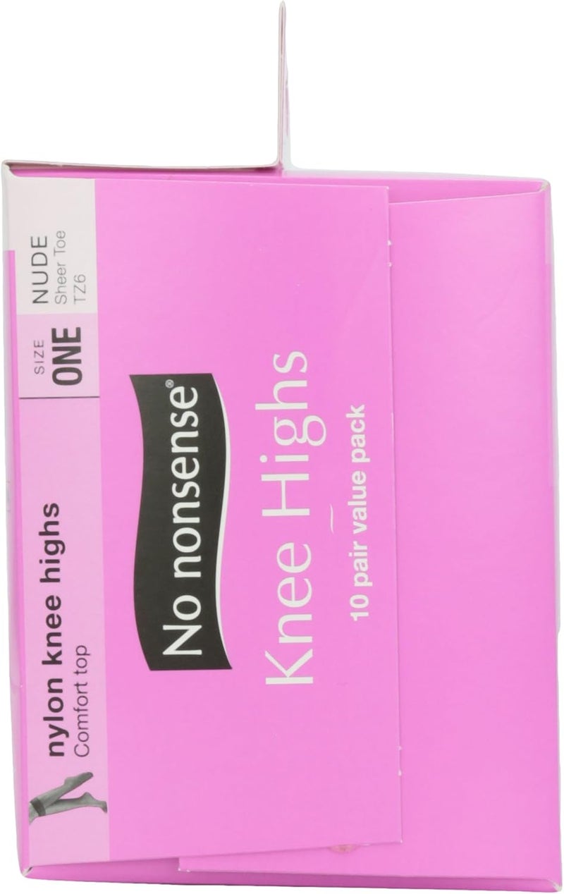 No Nonsense Knee Highs Value Pack - Nude Color, 10 Pairs - Image 2